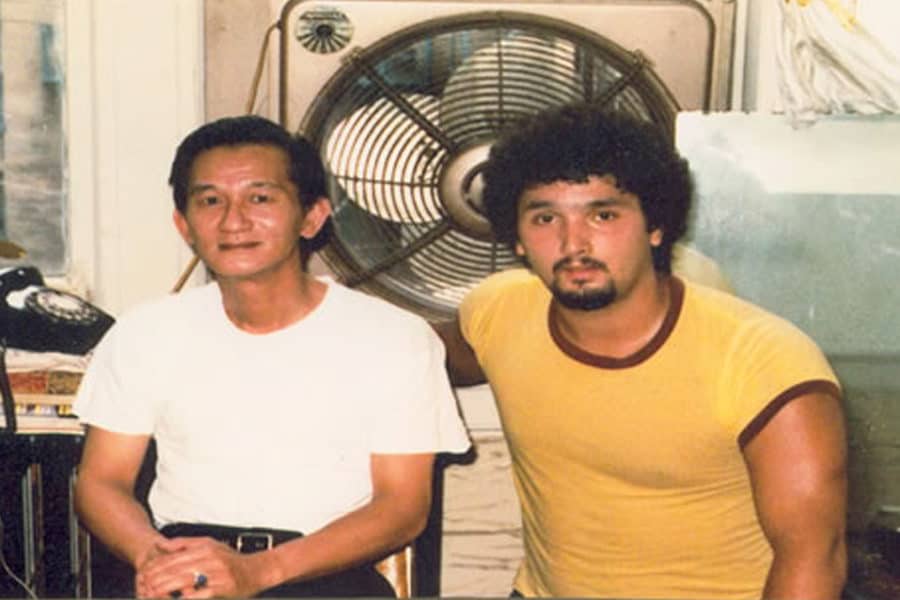 Grandmaster Leung and James Cama, 1978