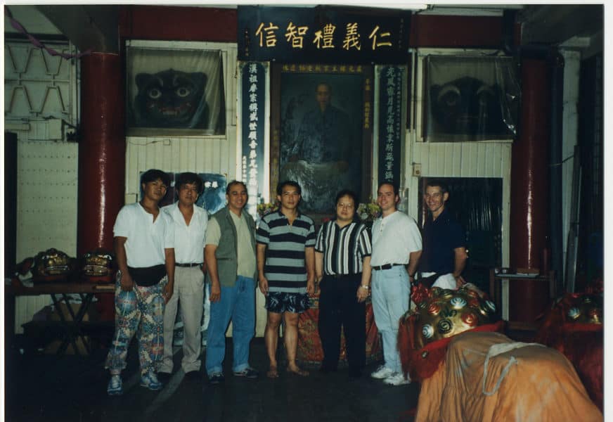 Dodong, Alphonzo, Topher Rickettes, Henry Lo, Alex Co, Mark Wiley at Kong Han Athletic Club, circa 1996