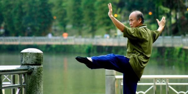 master showing the Tai Chi Healing Power