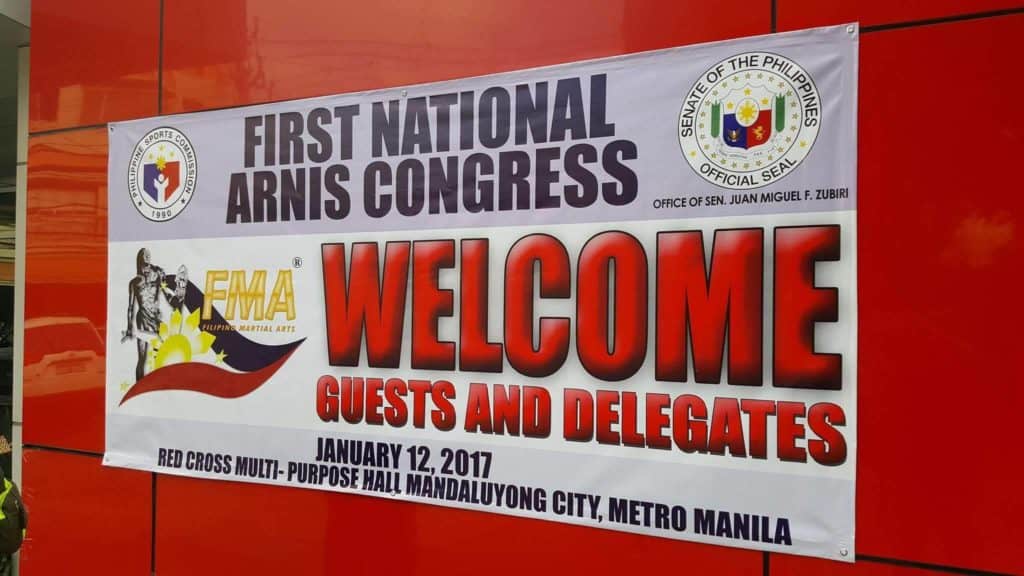 first national Arnis Congress welcome poster