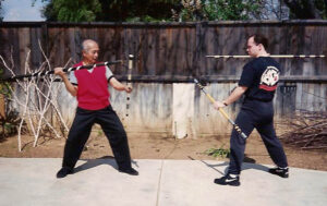 Ramiro Estalilla teaching Kabaroan FMA to Mark V Wiley